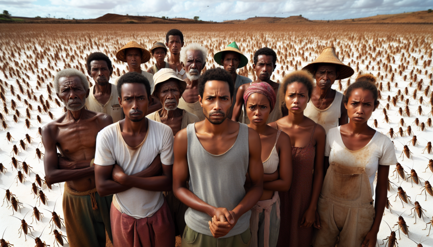 découvrez comment l'invasion des criquets au sud de madagascar menace les récoltes et la sécurité alimentaire. cette situation dévastatrice met en péril les moyens de subsistance des communautés locales et soulève des défis environnementaux urgents.