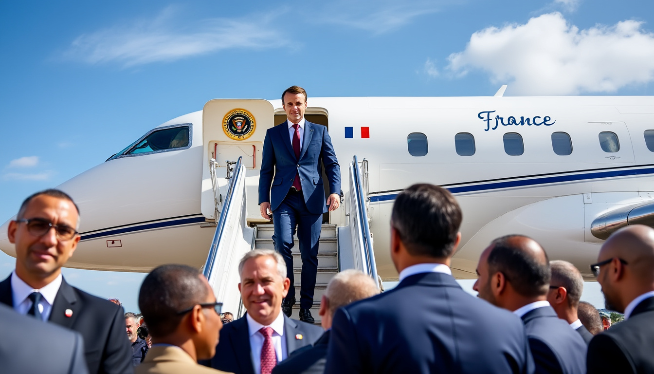 suivez en direct l'arrivée d'emmanuel et brigitte macron à madagascar lors de leur tournée dans l'océan indien. découvrez les temps forts de cet événement marquant et les enjeux de leur visite sur l'île.