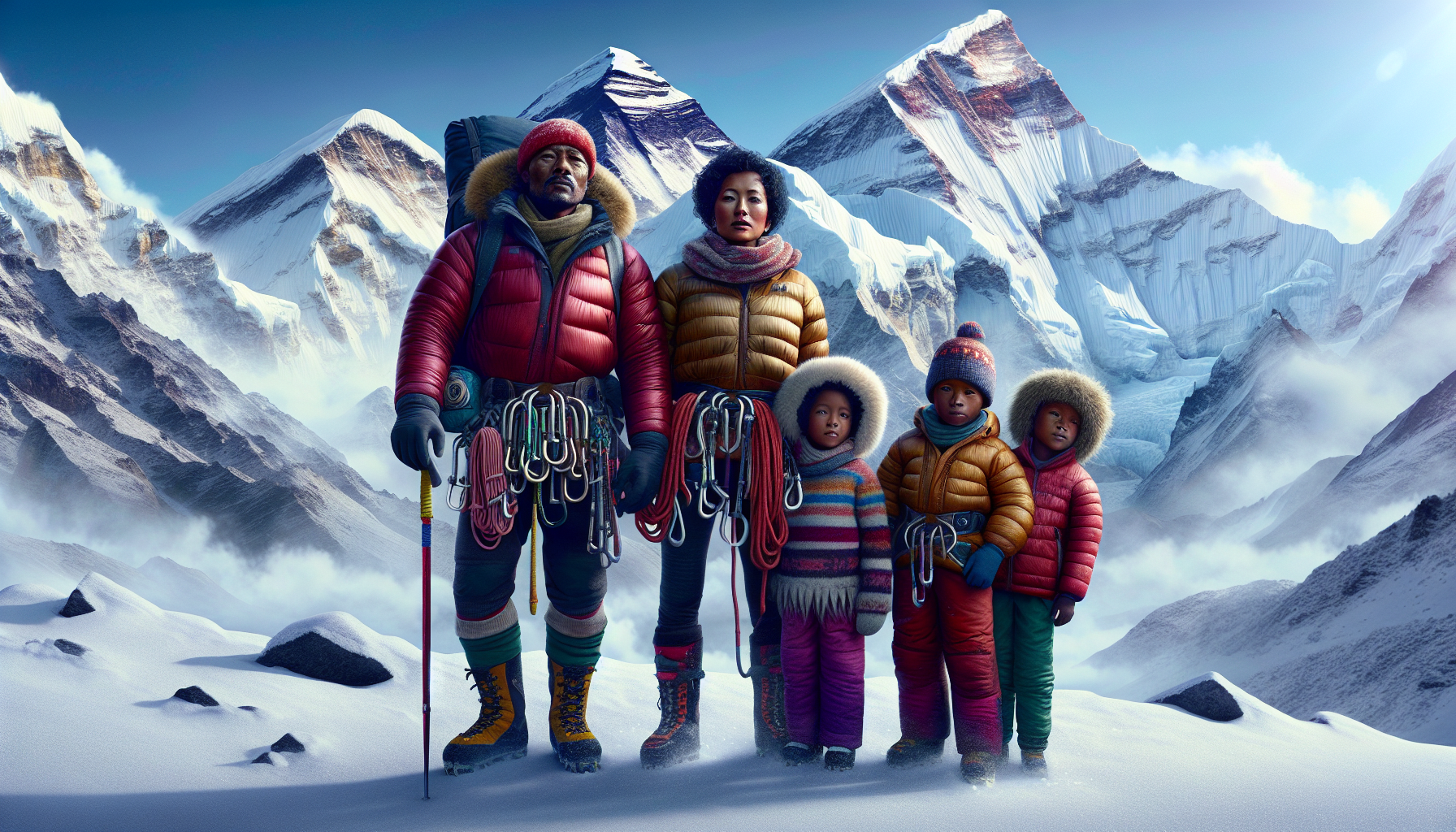 découvrez l'incroyable aventure d'une famille malgache qui brave tous les défis pour atteindre le sommet de l'everest. un récit inspirant d'unité, de courage et de détermination au cœur de l'himalaya.