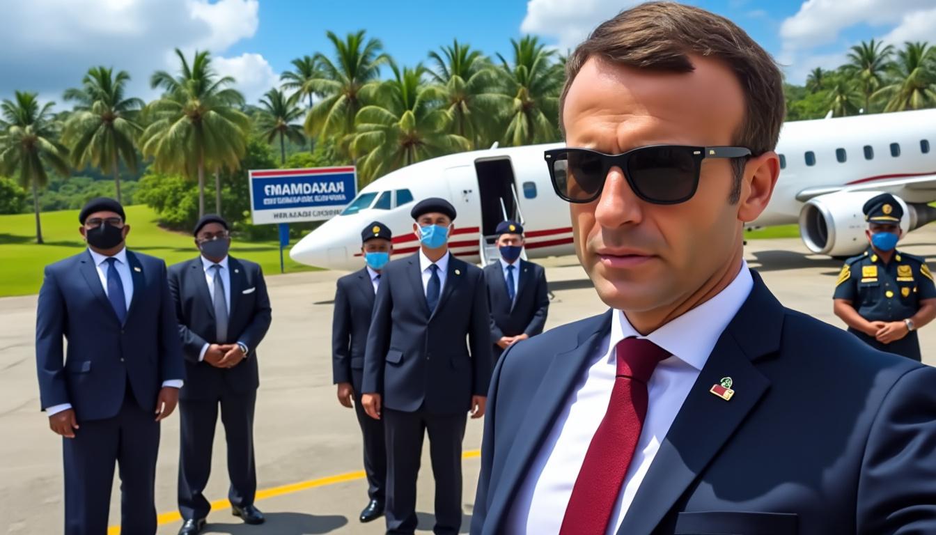 emmanuel macron entame une visite historique de deux jours à madagascar, le premier déplacement d'un président français sur l'île depuis vingt ans. découvrez les enjeux et les moments clés de cette rencontre symbolique entre les deux nations.