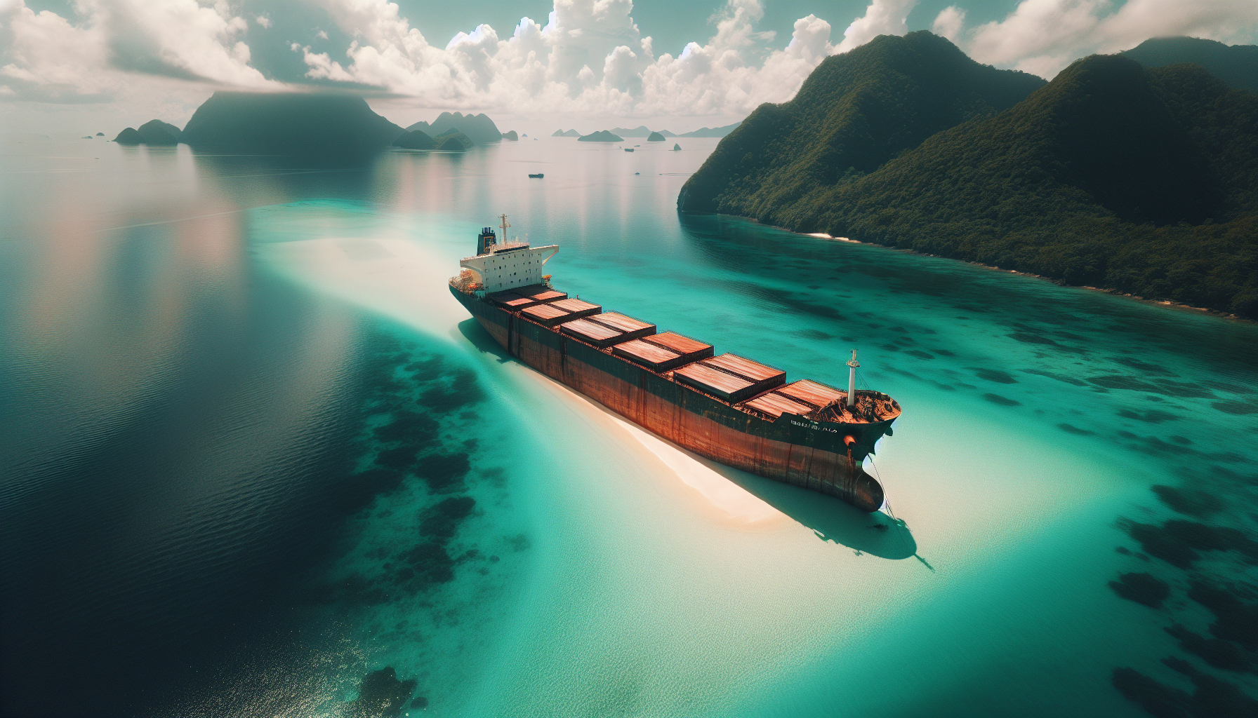 Un cargo s&rsquo;échoue sur la mer d&rsquo;Émeraude à Madagascar, suscitant des inquiétudes pour l&rsquo;environnement