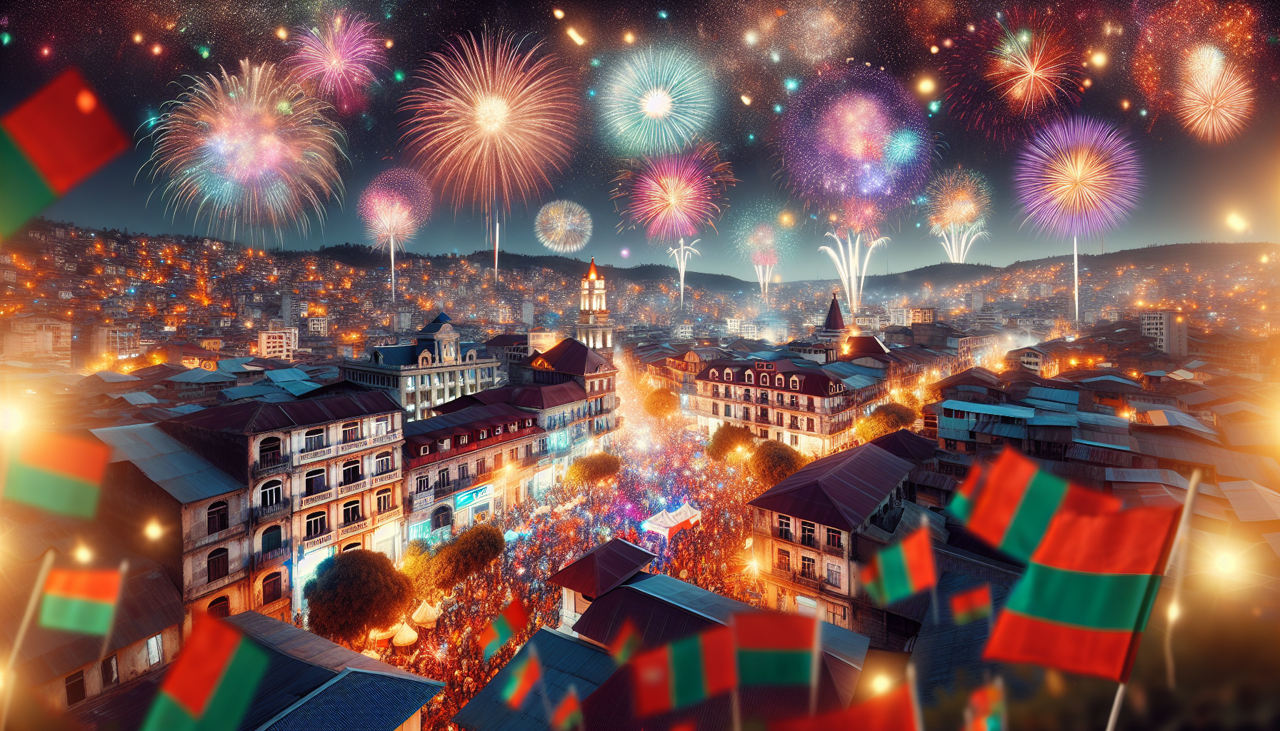 participez à la célébration des 65 ans d'indépendance de madagascar avec un grand défilé militaire à antananarivo. découvrez la fierté nationale à travers des performances impressionnantes et un esprit patriotique qui illumine la capitale.