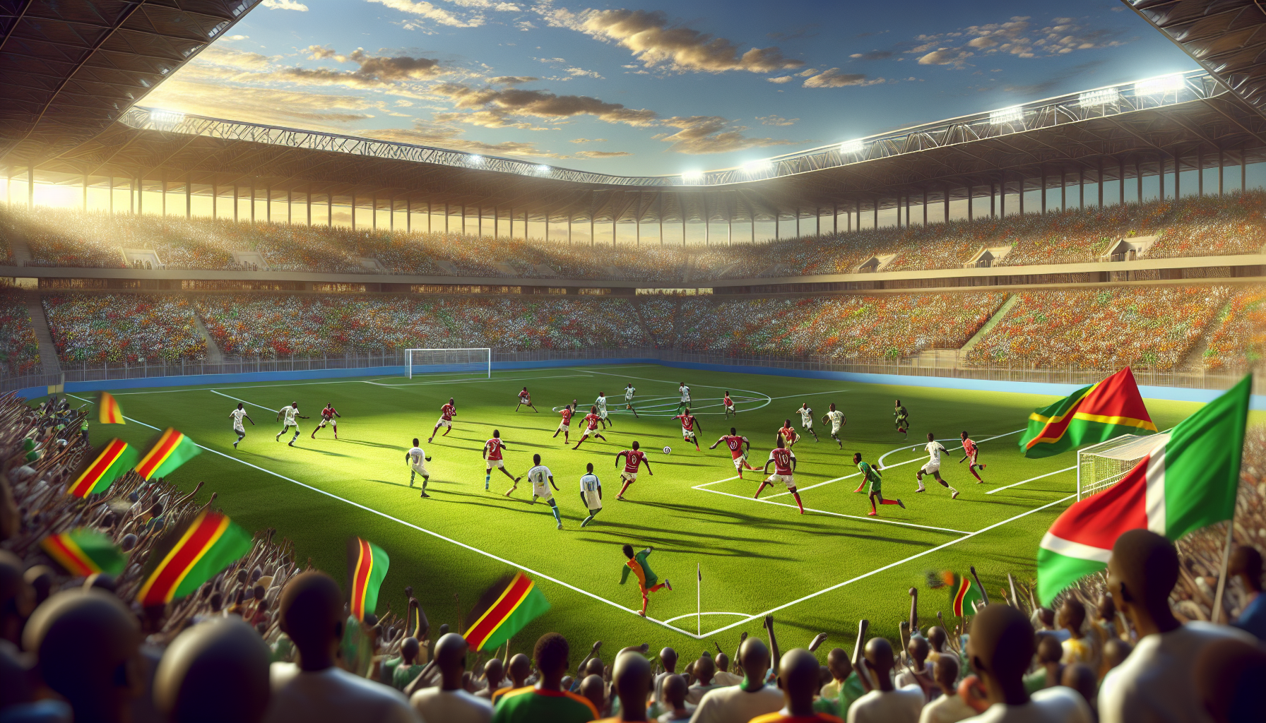 assistez à un match amical palpitant entre la rd congo et madagascar pour clôturer la saison au stade de la source. ne manquez pas cette occasion de voir vos équipes préférées s'affronter dans une ambiance festive et conviviale!